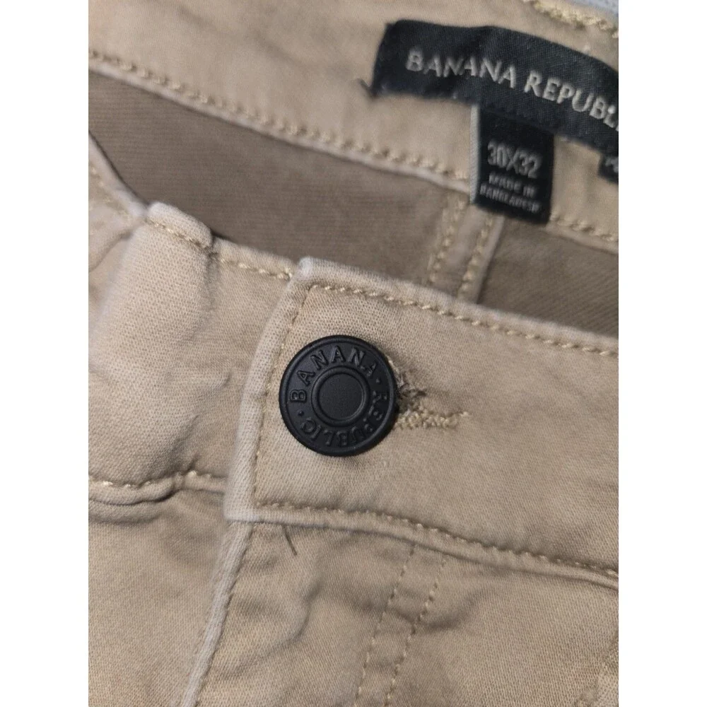 Banana Republic Pants Men 30x32 Khaki Tan Stretch Chino Casual Trousers